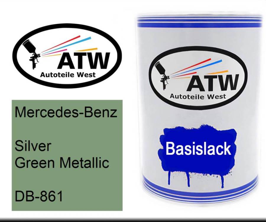 Mercedes-Benz, Silver Green Metallic, DB-861: 500ml Lackdose, von ATW Autoteile West.